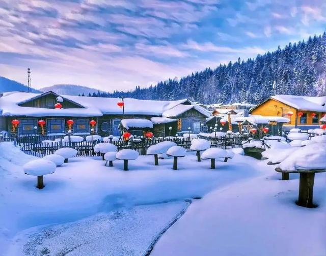 冬季呼伦贝尔海拉尔、阿尔山、满洲里、根河不冻河、漠河、北极村