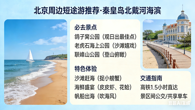 北京作为中国的首都，周边有许多适合短途旅游的城市和景点