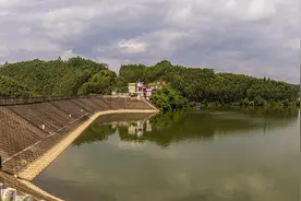 南昌新建区一水库吸引大批野泳人员 外来车辆堵塞旁边小区通道图片