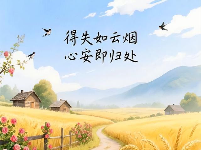 佛说：来有定数，去有命数！十六言安此心，得失皆随缘