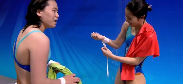 全红婵组合出现大失误,无缘冠军,陈若琳在看台无奈的笑了