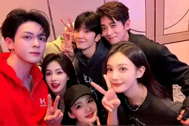 罕见！曾舜晞晒六人合照惹众议，李沁 李一桐 白鹿撞脸三姐妹同框！图片