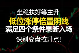 首板涨停后，出现倍量阴洗盘，坐稳扶好等主升图片
