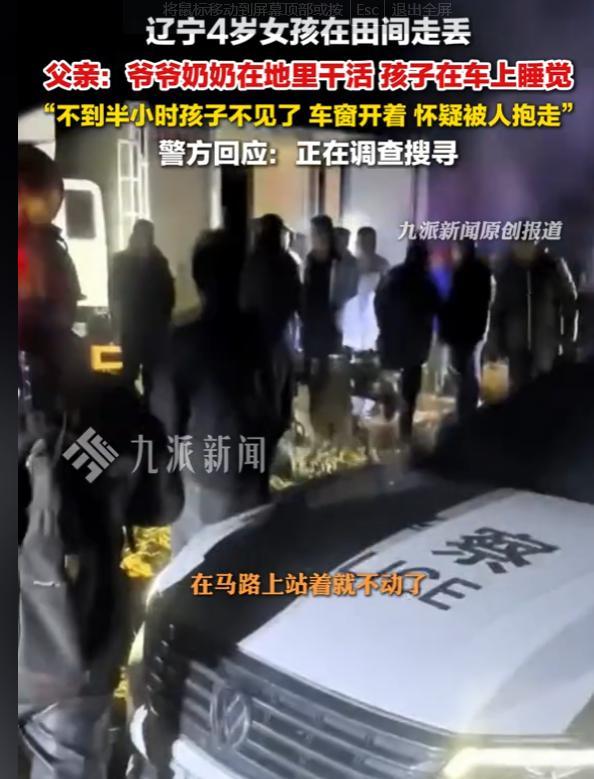 辽宁4岁失踪女童找到！在隔壁村山沟，离失踪地10公里，细节曝光
