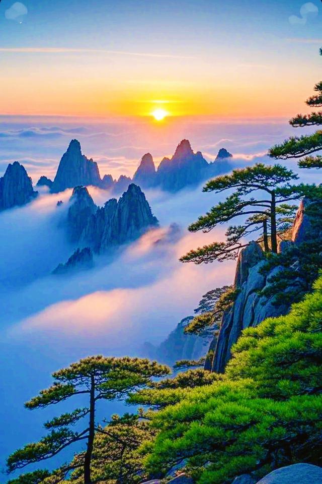 看云海翻涌，看奇峰林立，看日出熔金——这一幕也太美了！