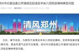 改变公务行程借机旅游，违规收受礼品，郑州市通报五起违反中央八项规定精神典型问题图片