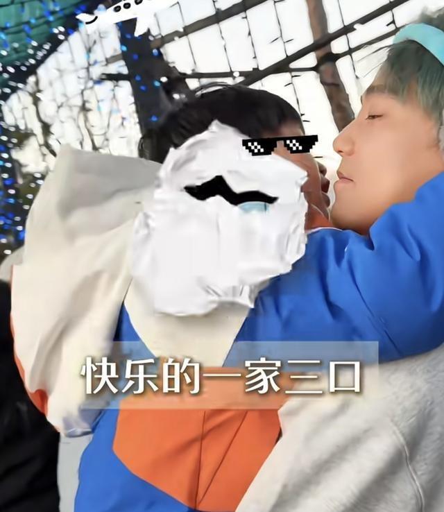 苏醒一家韩国旅游，廖语辰穿4万LV大衣又美又白，5岁儿子长得好萌