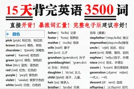 2025年中考英语《考纲单词》默写表！花15天练完，牢记3500词汇！图片