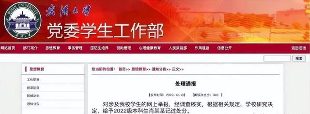 武大杨某新进展：知情人曝好消息，这次恐怕不是“开除”这么简单