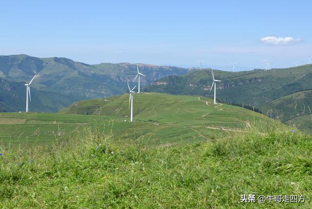河北麻田岭（上）：绿野铺毡接云影、风轮伴路探山魂
