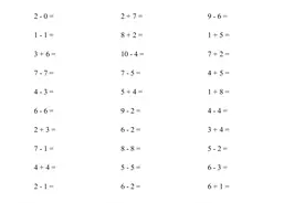 10以内加减法2000题，完整电子版可打印图片