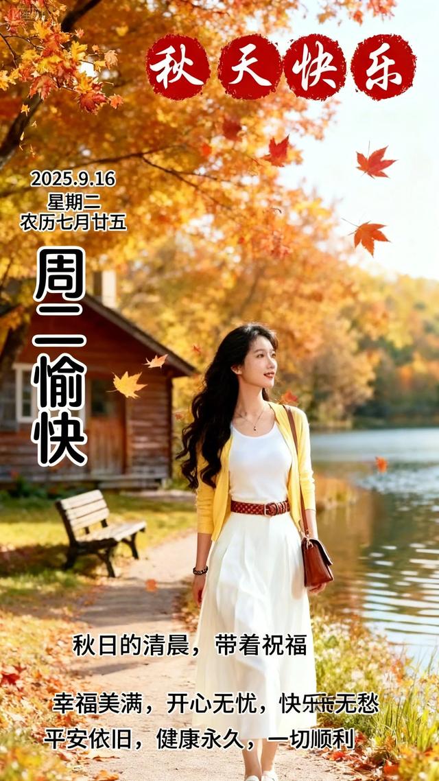 2025年9月16日早上好 早上好温馨问候语 早安精美淡雅图片 周二愉快