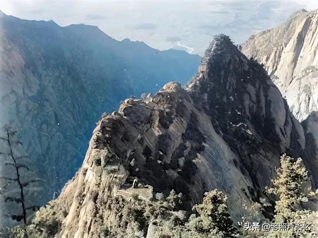 太罕见，90年前德国人拍摄的华山！那时的华山，竟如此壮观？