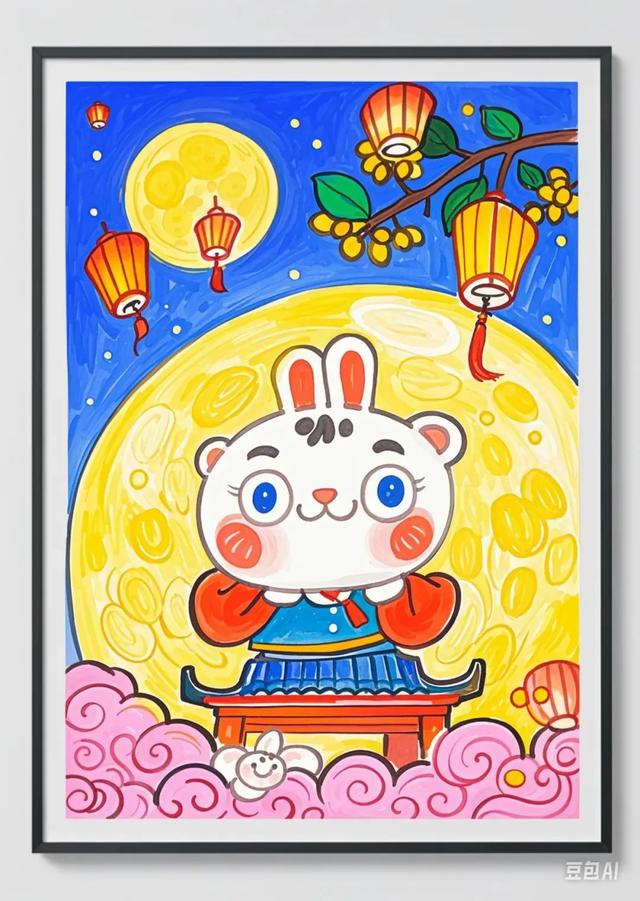 简笔画最全中秋节主题绘画＋绘画思路，张张创意满满！