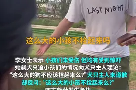男子不拴绳致狗追小孩，不道歉却反问：这么大的小孩不拴起来么图片