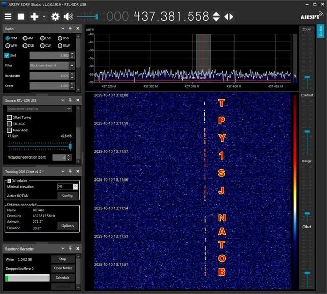 437.625 MHz｜UmKA-1卫星5张苏联科学院海洋空间舰队舰船SSTV图片