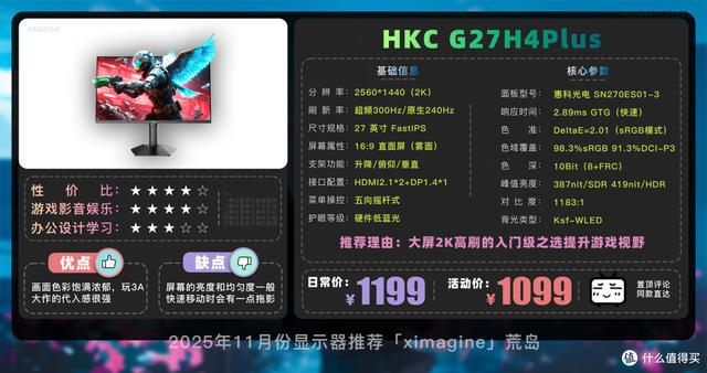 【25年11月显示器推荐清单】教父级电竞显示器选购指南！