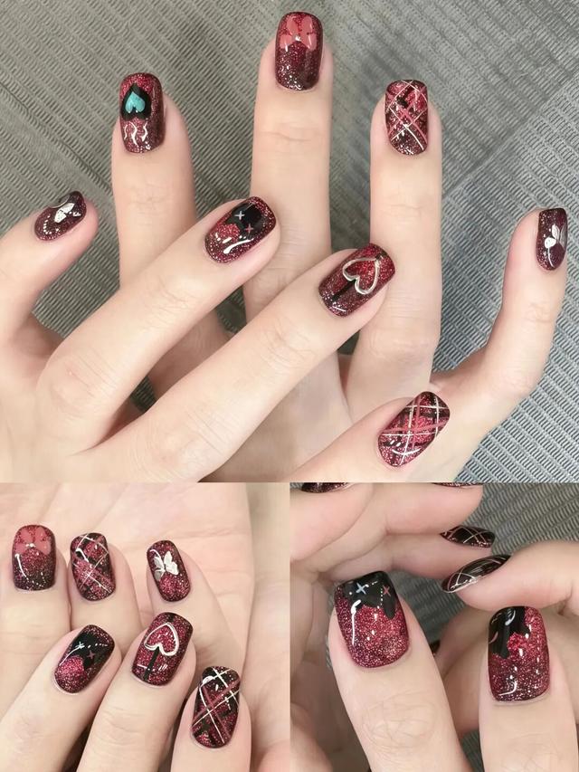 短甲美甲｜复古时尚～英伦学院风