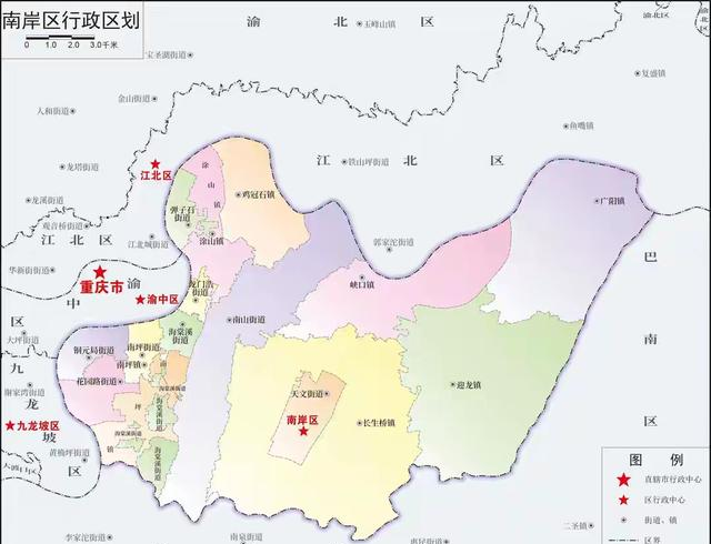 重庆中心城区9区版图格局形成过程简要介绍