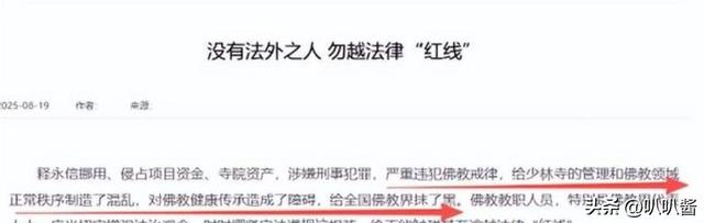 拔出萝卜带出泥，佛协对释永信再下重手，“遮羞布”彻底被撕开