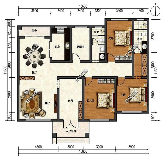 回农村建养老房，我只推荐一层户型，推荐8套图纸看看哪套适合你