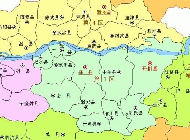 1952年河南郑州下辖16个县，包括山东东明，如今仅有6个县！