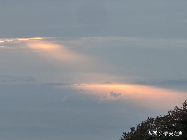 雨后泰山云海翻涌如仙境