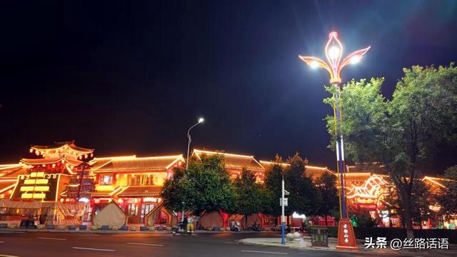 【焉支山下】白天看花 夜晚赏灯！山丹县把地标花卉“种”上街灯