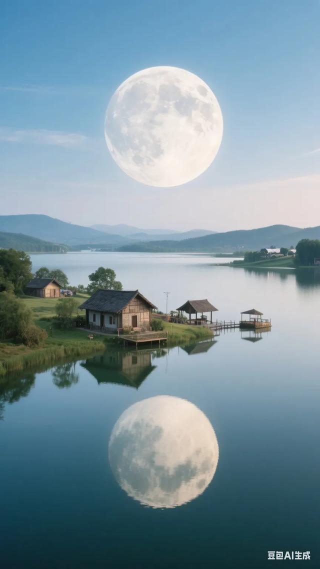 寒山秋水，静谧如画，一叶扁舟，悠然自得！