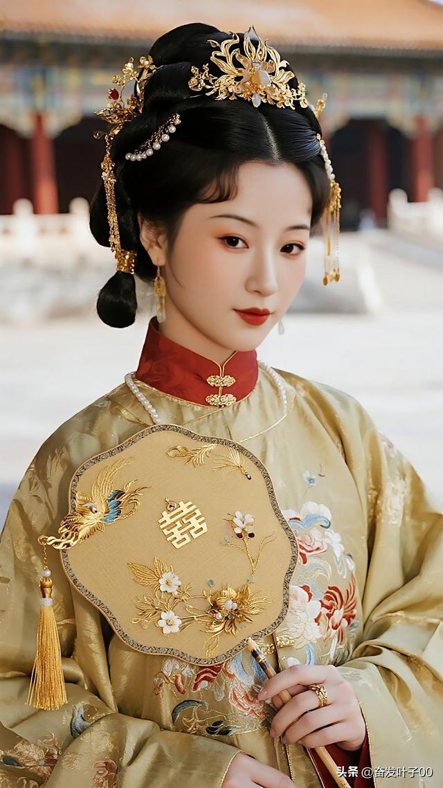 红妆美人伞下立，古风韵味入画来。#气质红妆女子#