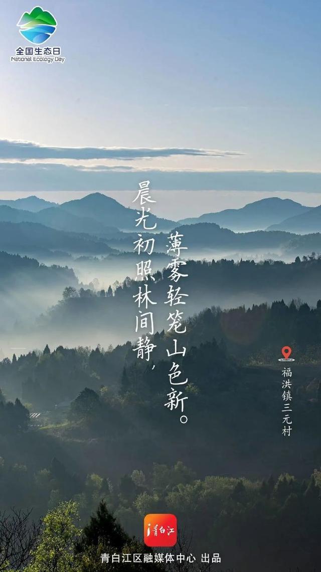 全国生态日 ，成都青白江邀你一起“森”呼吸~