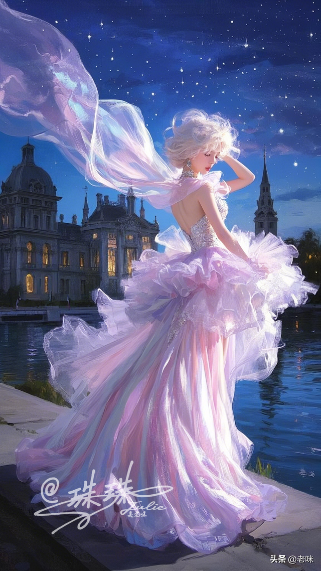 唯美油画——逃离城堡的公主