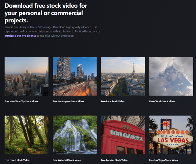 精选8个高质量视频素材网站，4K无版权