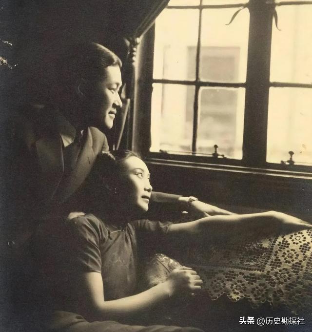 戴笠与胡蝶的真实影像，胡蝶美艳摄人心魄，戴笠面容冷峻不怒自威
