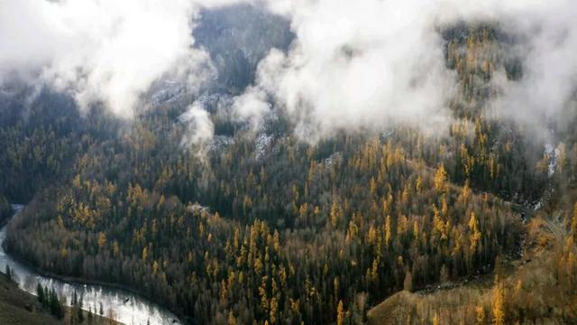 云雾缭绕 喀纳斯驼颈湾