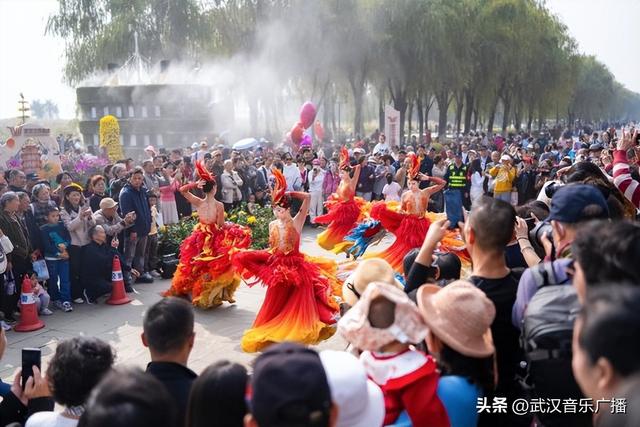 双休日武汉菊展人气爆棚，外地游客坐高铁来赏菊