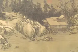 刘松年《溪山雪意图》：笔墨刚中寓柔 意境辽阔深远 尽显宋代文人雅致图片