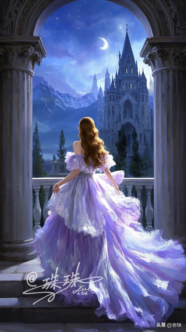 唯美油画——逃离城堡的公主