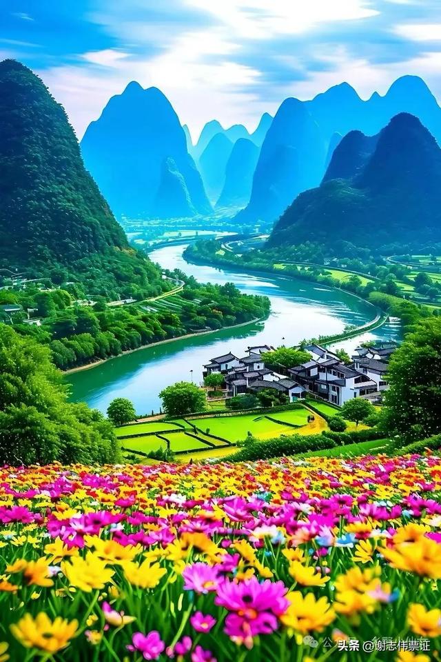 青山绿水，花海人间