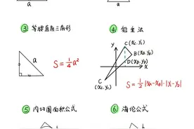 10种计算三角形面积的公式，来看看你会几种图片