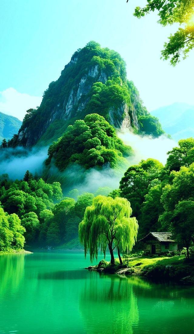 醉美山水间，仿佛吴入了一副绝美的画卷。