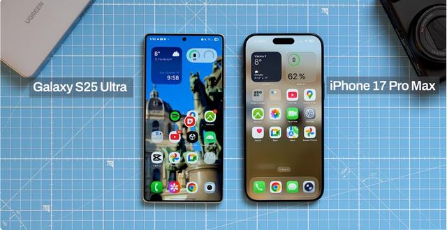 iPhone 17 Pro Max 对比 Galaxy S25 Ultra – 一天使用相机和电池测试！