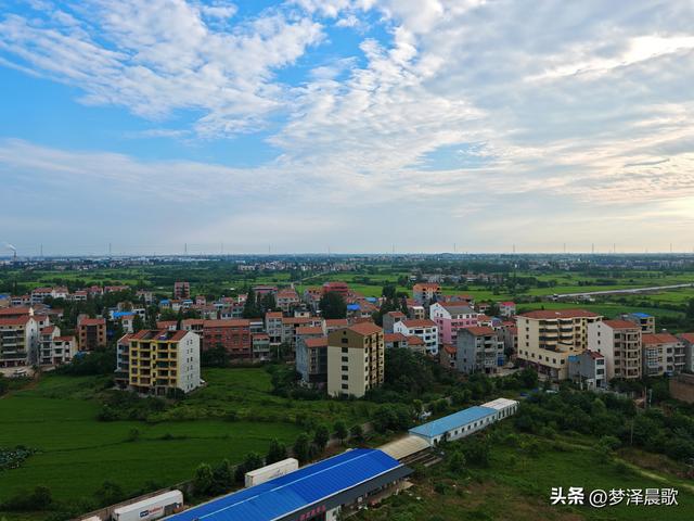 千年古城，云梦城东盛夏光影远眺