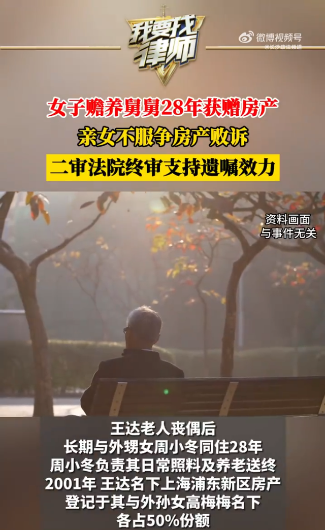 亲生女不管老人却争房产败诉