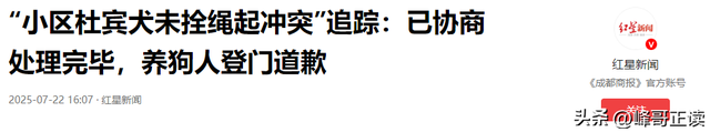 丹阳杜宾犬最新后续：网友不满处理依旧炸锅，养狗人终于登门道歉