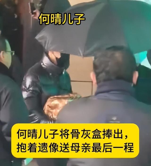 何晴葬礼举行！儿子手捧骨灰，遗像曝光惹泪目，廖京生现身送别