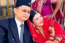 40岁的中国单身大哥和20岁尼泊尔姑娘，认识5天就走进婚姻殿堂图片