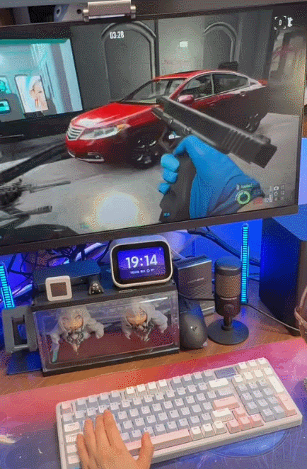 电竞少女风！高性价比Gasket结构三模机械键盘！雷柏V700 DIY-98！