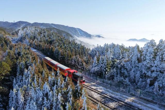 闯入云端仙境！明月山雪后云海真的太美了！