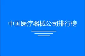 2025年中国医疗器械公司排行榜图片